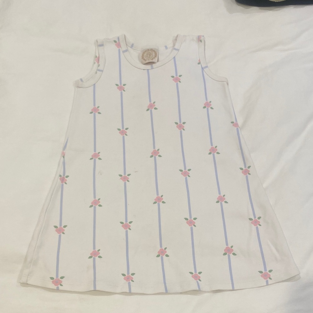 The Beaufort Bonnet Company Sleeveless Polly Play Dress- Savannah Sound Stripe